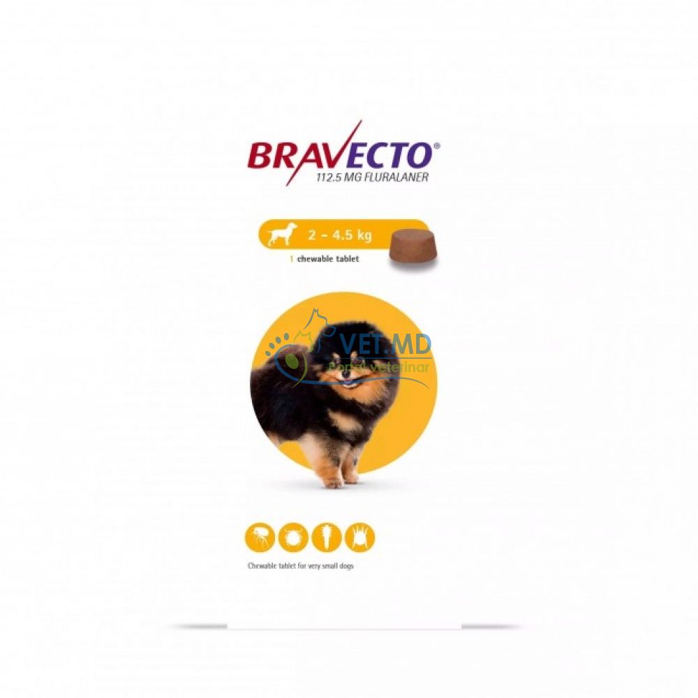 Bravecto pentru ciini 2-4,5 kg